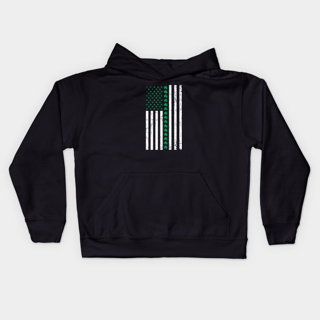 Irish American Flag Kids Hoodie by MikesTeez